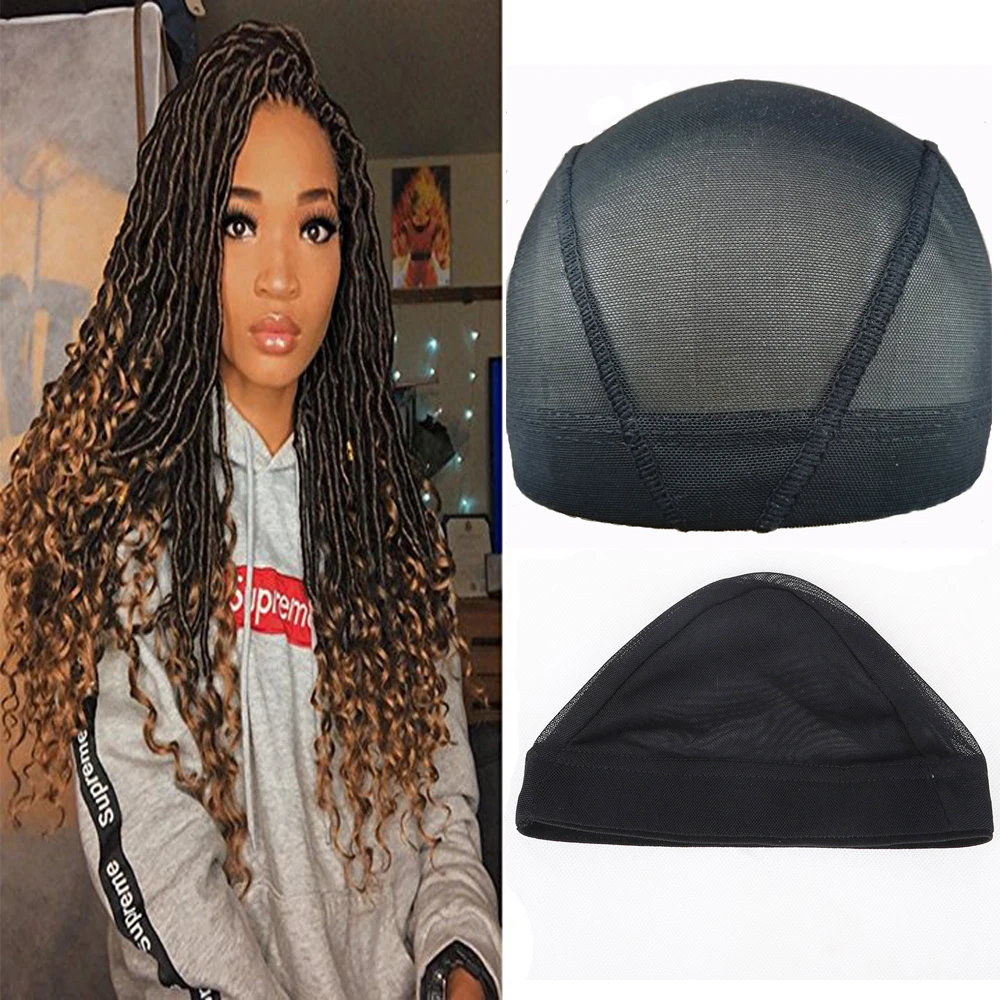 Stretchable Black Weaving Cap Elastic Band Nylon Mesh Net Dome