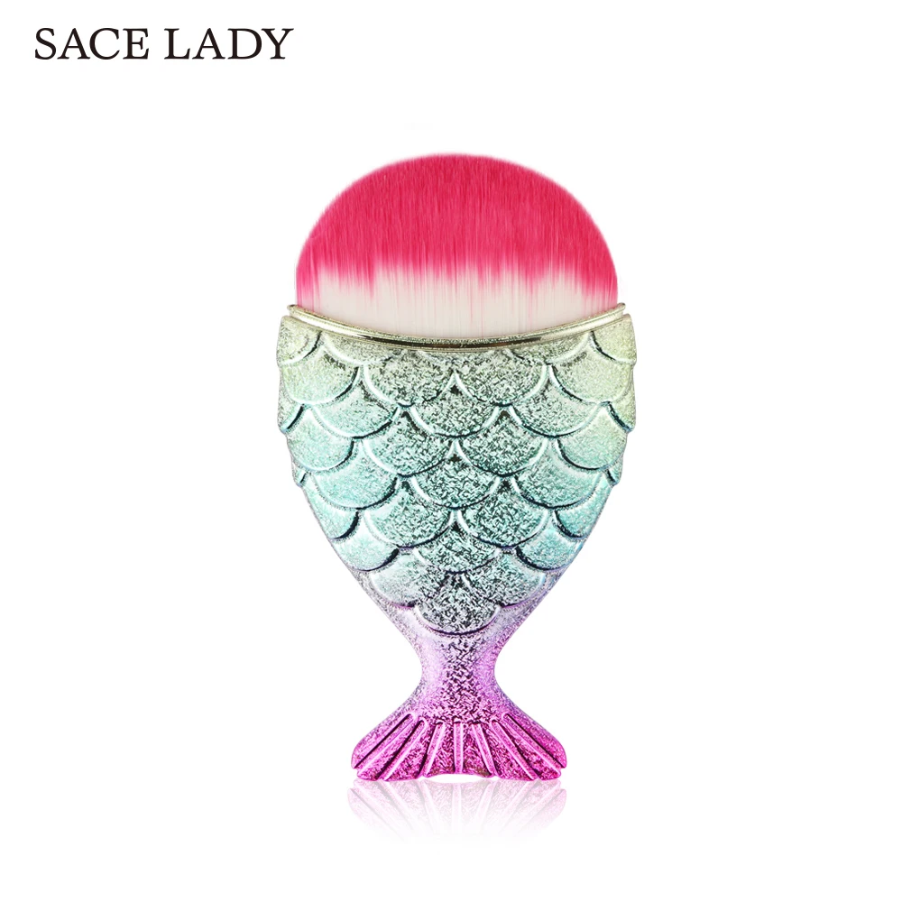 

SACE LADY Makeup Fish Brushes 2017 Hot Sale Professional Foundation BB Cream Make Up Tool Blusher Highlighter Powder Cosmetic