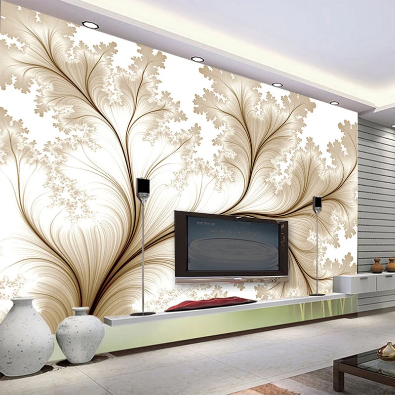 Modern Abstract Flowers Mural Wallpaper Living Room TV Sofa Bedroom