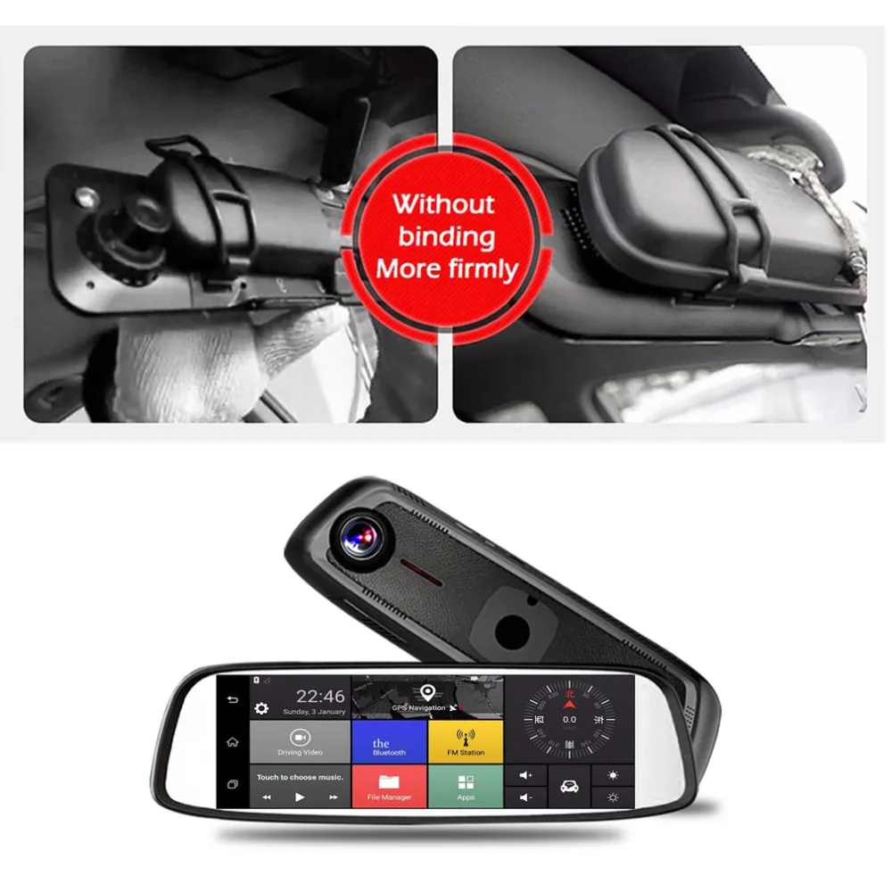 

NEW 8" WIFI Bluetooth 4G Rear Mirror Driving Recorder Touch GPS Car DVR Camera With Dual Lens For Android 5.1 Drop Shipping