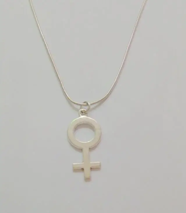 

Male Female Gender Lifestyle Symbol Necklace Pendant Vintage Silver Snake Chain Choker Necklace Fashion Jewelry For Women Gifts