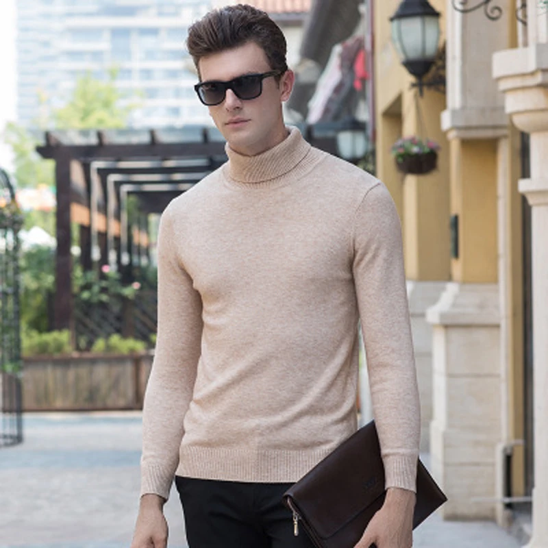 #^Special Price High Quality Winter Sweater Men Knitwear Pullover Slim Turtleneck Brand Men's Clothing Sweaters Striped Thin Male Sweater Pull