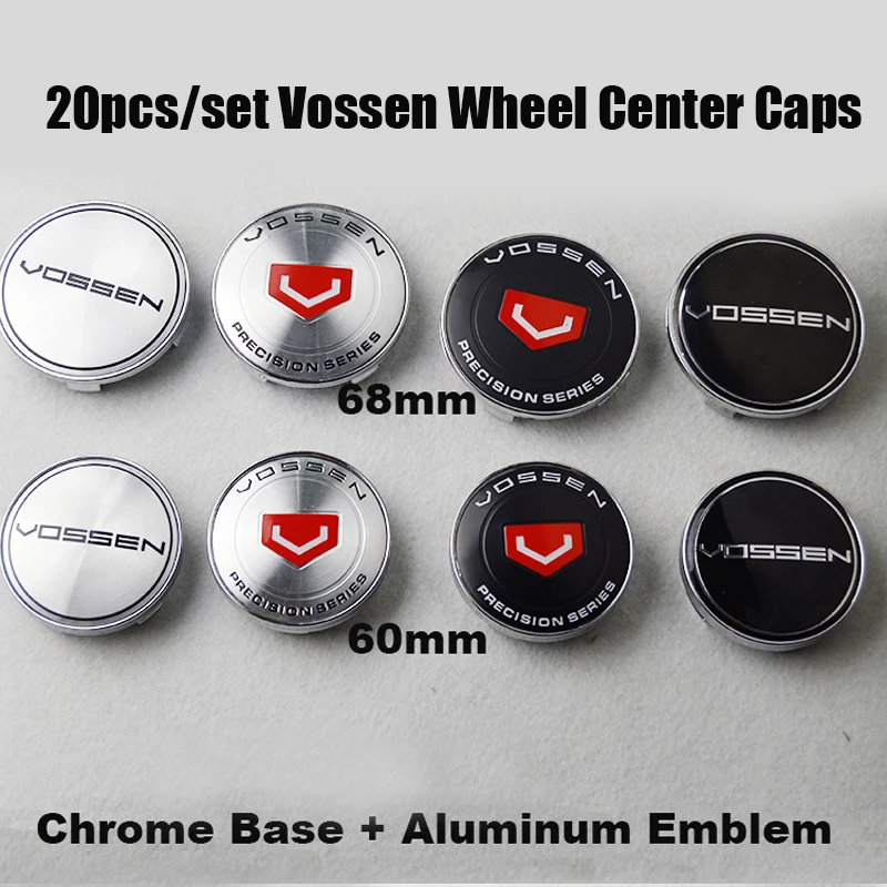 

20pc 60MM 68MM CAP VOSSEN Sticker Emblema Wheel Center Cap Centre Hub Cap Wheel Cover Centro Tapas Llantas Calota Centro wheel