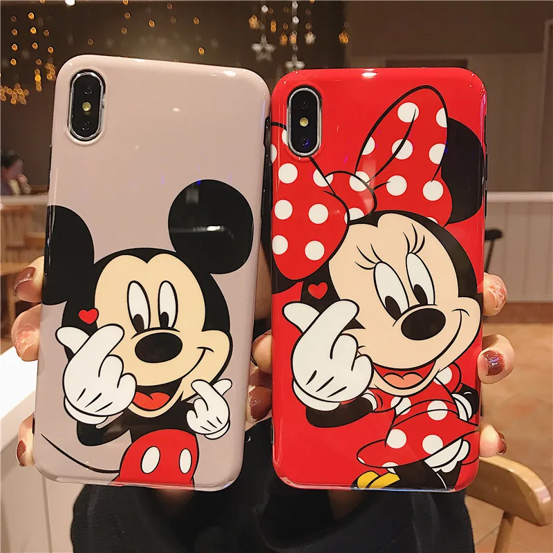

Minnie Mickey Case For iPhone 7 Cases Ultrathin Cartoon Hello Kitty Soft TPU Toy Case for iPhone 6 6s 7 8 Plus X XR XS Max Cover