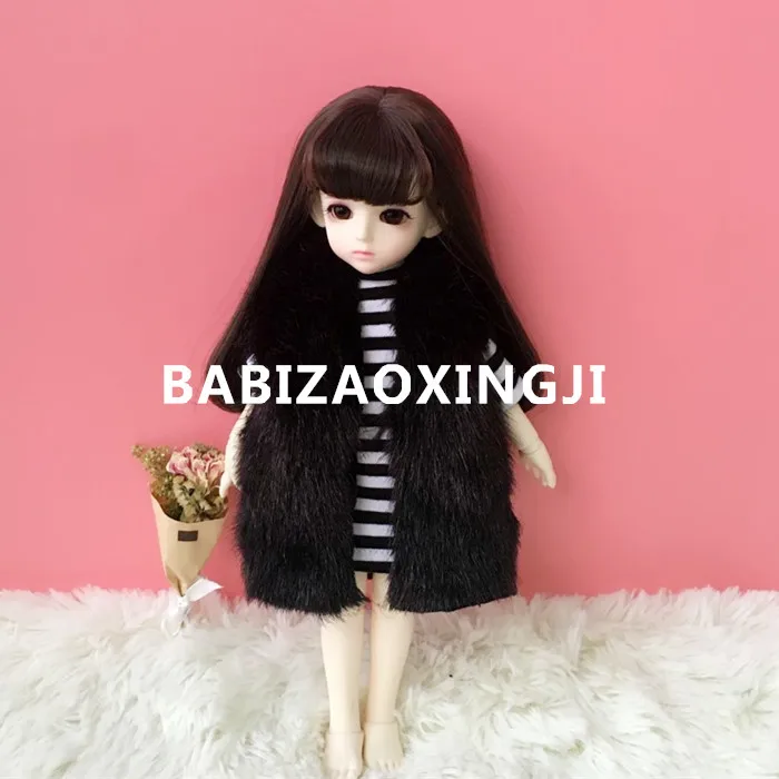 1/6 bjd blyth кукольная одежда Pullip аксессуары модный жилет из искусственного меха для blyth кукольная одежда 30 см Кукольный Аксессуар для Барби