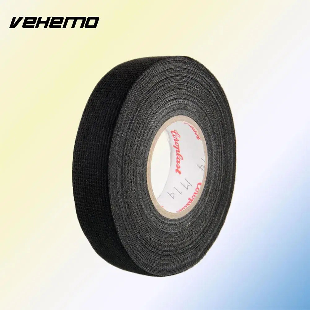 

1x Adhesive 19mmx15M Cloth Fabric Tape For Car Auto Vehicle Trucks Black