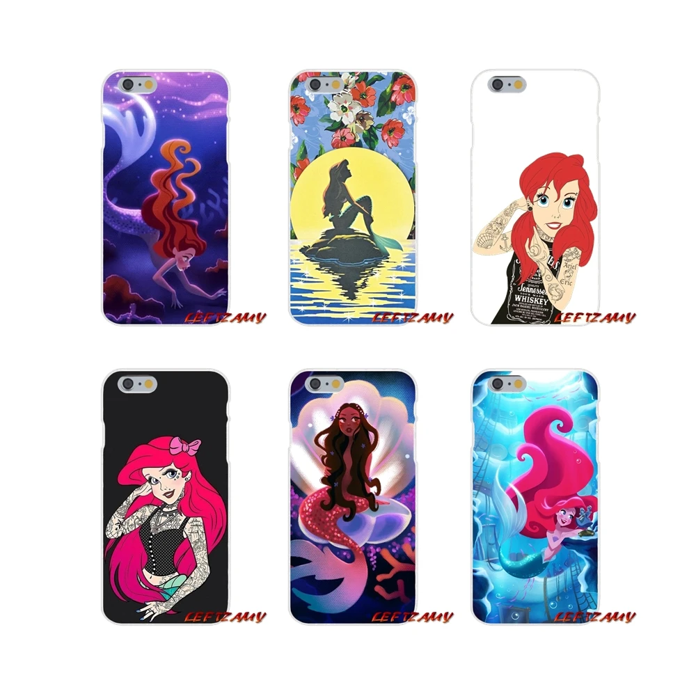 For iPhone X XR XS MAX 4 4S 5 5S 5C SE 6 6S 7 8 Plus Mandala Mermaid ariel the little Princess Accessories Phone Cases Covers | Мобильные