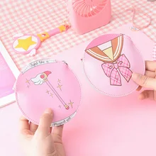 Рисунок Сейлор Мун портмоне школы вечерние сувениры розовый на молнии чехол мультфильм кошелек для монет для девочек