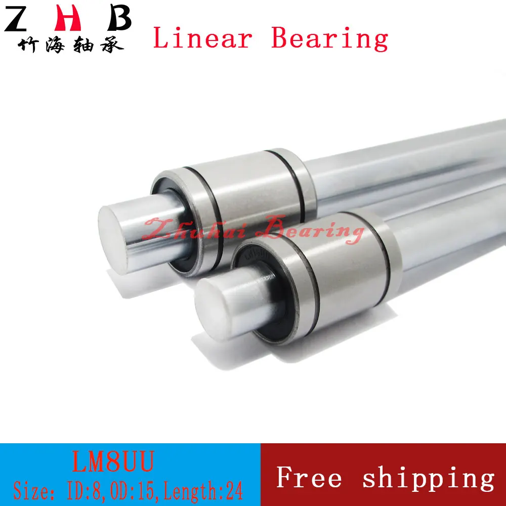

10pcs/lot Free shipping lm8uu 8mm linear Ball Bearing CNC Linear Bearing Size8x15x24