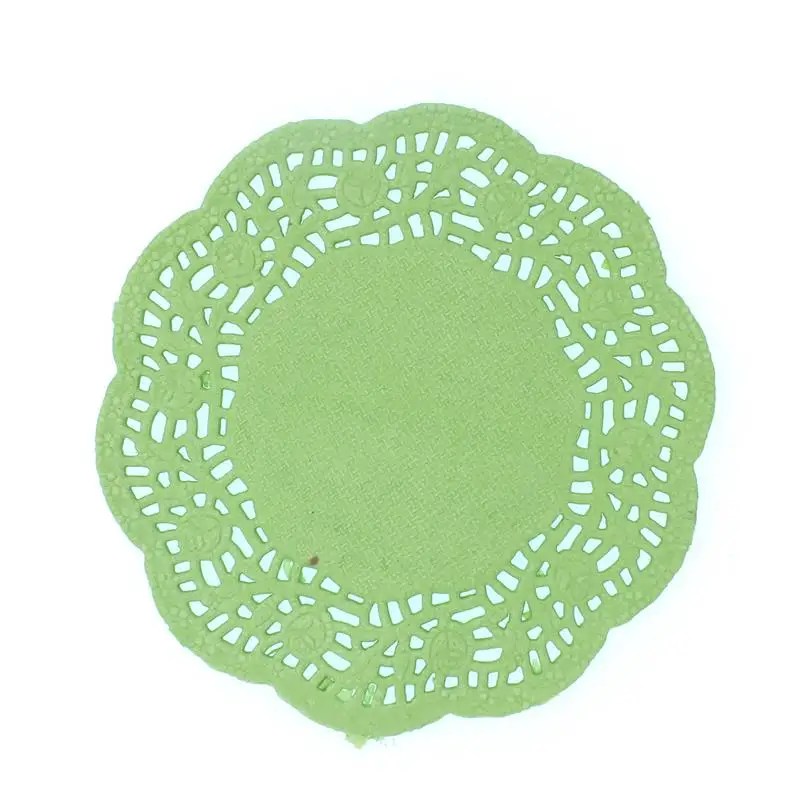 Ksccraft 4," Разноцветные кружевные бумажные салфетки/салфетки для свадебной вечеринки, декоративные принадлежности для скрапбукинга, бумажные изделия - Цвет: Зеленый