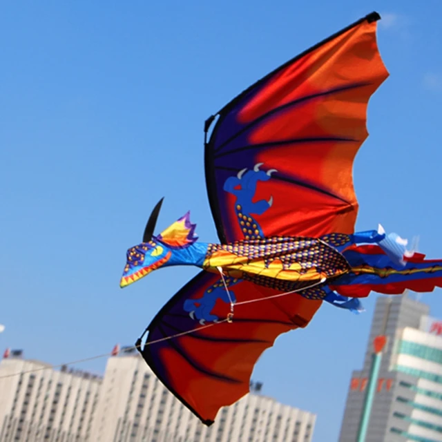 New 3D Dragon Kite With Tail Kites For Adult Kites Flying Outdoor 100m Kite Line 4