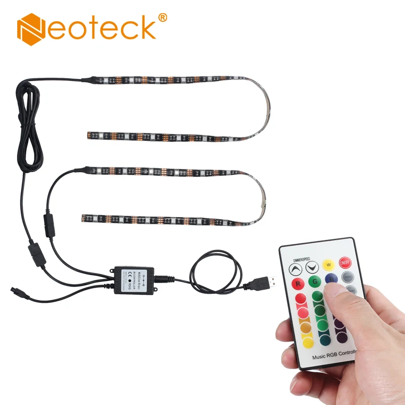 Светодиодная лента Neoteck с дистанционным управлением через USB меняющая цвет RGB