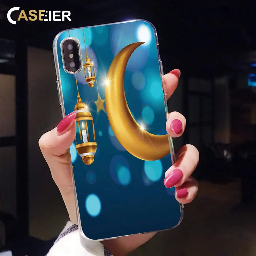 

CASEIER Soft TPU Case For iPhone XR XS MAX 7 8 Plus Ramadan Starry Sky Case For iPhone 6 6s 7 8 Plus X 5C Cover Funda Coque Bag