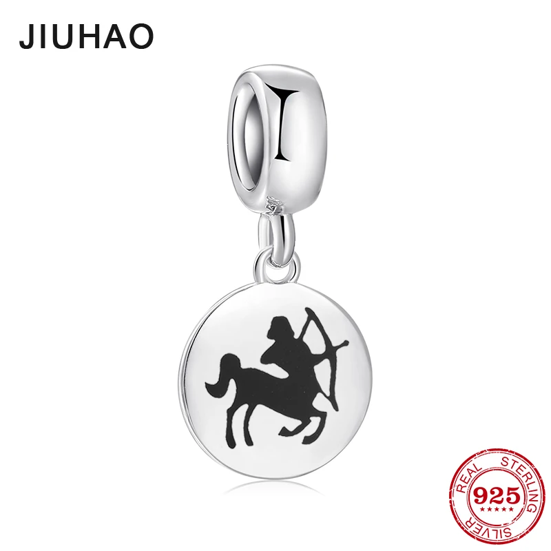 

Fashion 925 Sterling Silver 12 Constellation Sagittarius Pendants fine beads Fit Original Pandora Charm Bracelet Jewelry making