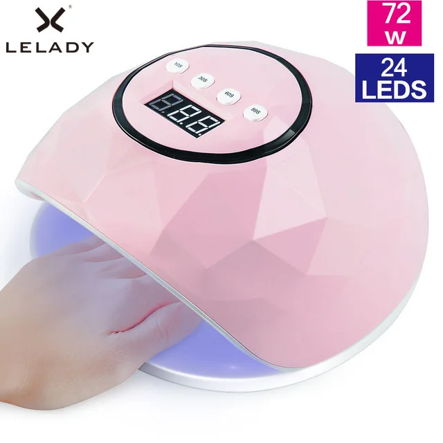 Online 72W UV LED Lampe Für Nagel Trockner Mit Infrarot Sensing 24 stücke Lampe Perlen LCD Display Nagel Trockner Lampe maniküre Werkzeug für Alle Gel Nagel