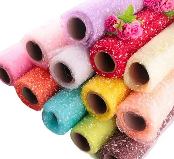 

Snow Dot Gauze Yarn Flowers Wrapping Party Diy Decor Handmade Rose Bouquet Gift Wrapping Packing Supplies 52cm*3.5m