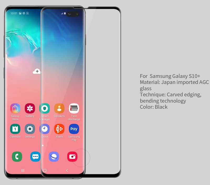 Nillkin 3D CP+ Max закаленное стекло для samsung Galaxy S10 Plus Полное покрытие экрана изогнутый защитный олеофобный