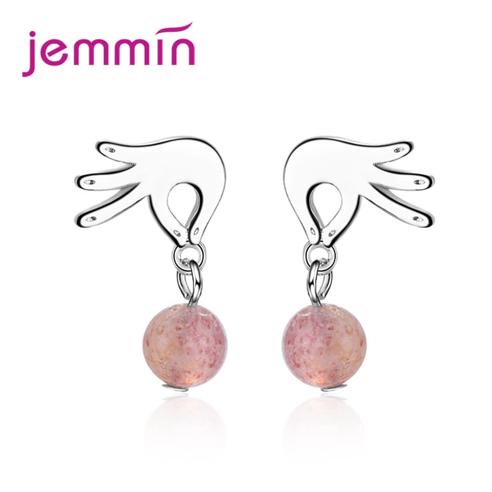 

New Korean Fashion Cute Hand Gesture Drop Earrings OK Gesture Earrings Personality Jewelry Women Accessories wholesale