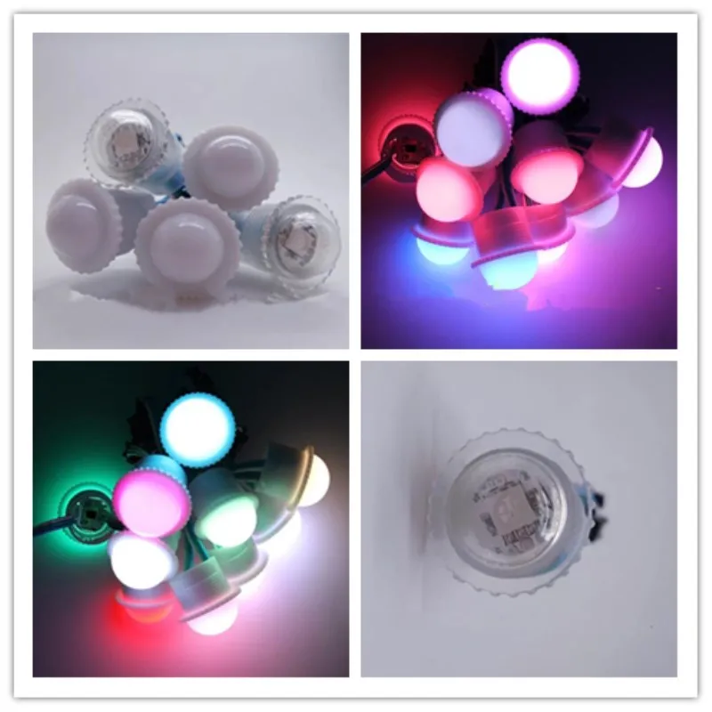 

3 leds 5050 SMD RGB Chips led pixel waterproof IP68 DC12V WS2811 26mm diameter transparent cover LED Module Exposed Point Light