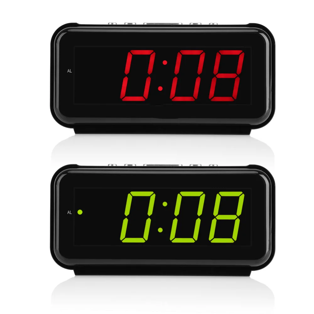 220V Electronic Table Digital Alarm Clock Timer Desktop Large 1.8inch