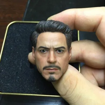 

1/6 Scale Tony Head Sculpt Male Iorn Man Boy Soldier Head Model for 12 inches Action Figure Body Toys Collection Head Carving