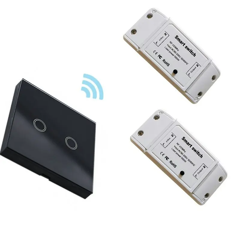 

Smart Home AC Power Supply 90v-250v 5A Transmitter Controller Wireless RF 433MHz Relay Receiver Module