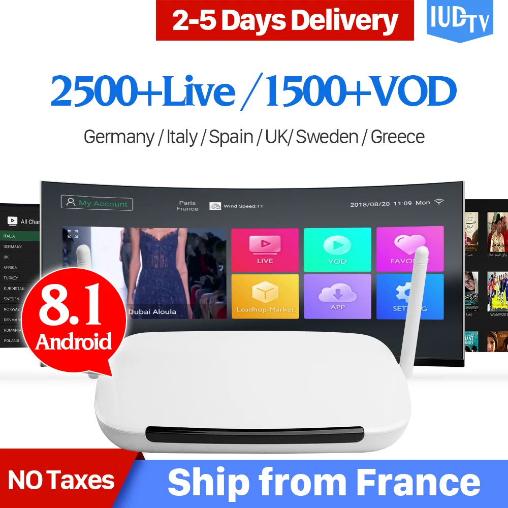 

IPTV Swedish Box Android 8.1 IPTV Subscription 1 Year Code Q9 TV Receivers IPTV Sweden Spanish Italy Germany UK Portugal IP TV