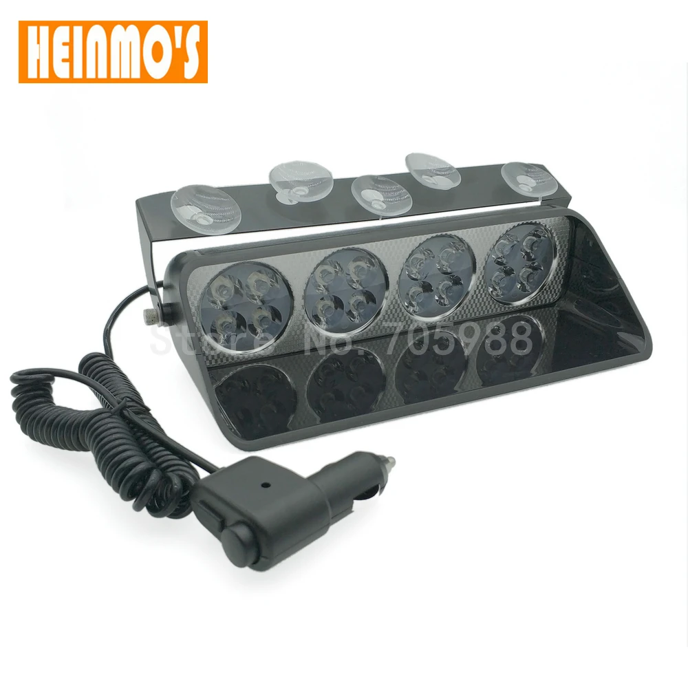 16 Flashing Modes Led Car Strobe Lights Suction Cups High Power