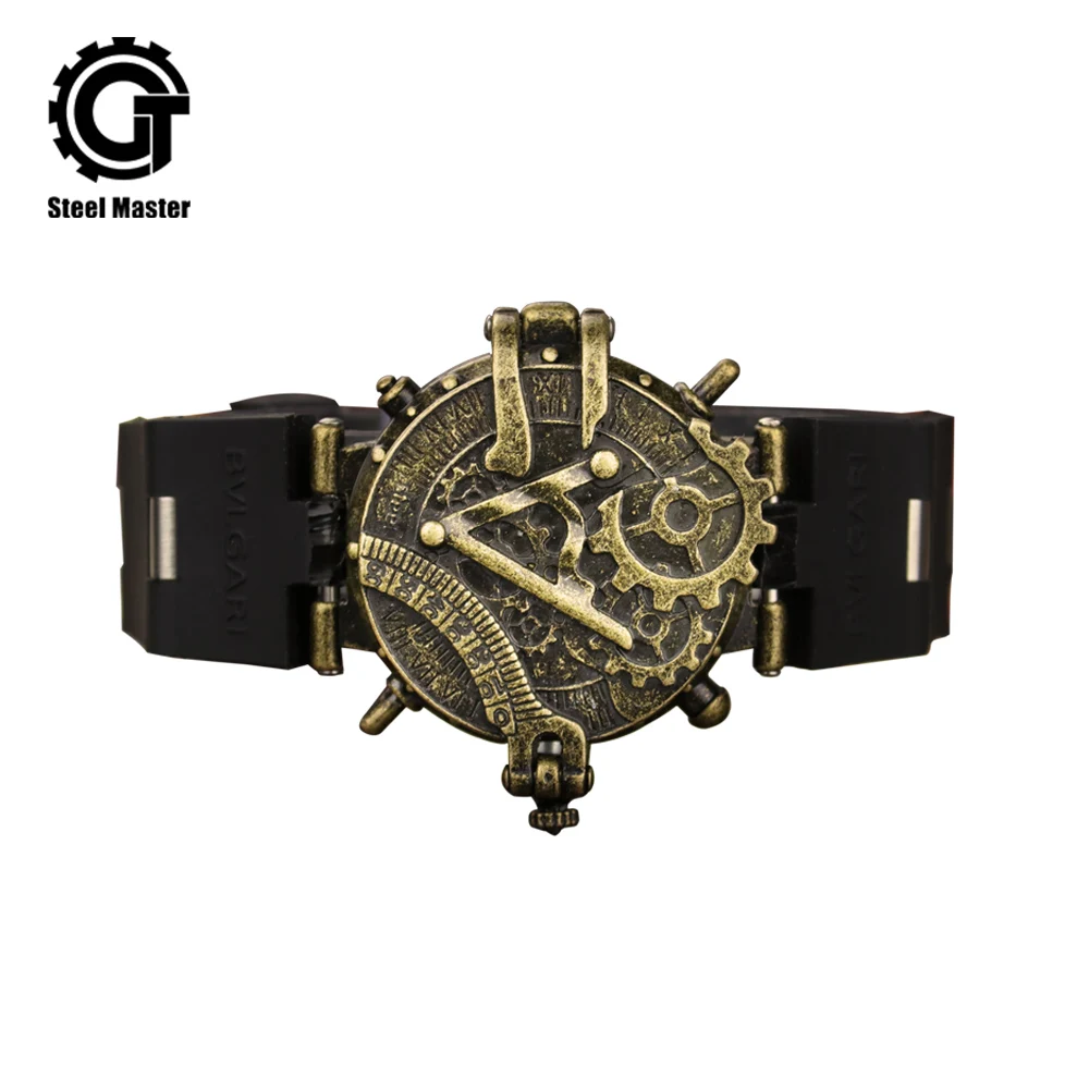 

2018 New Sport Watch Men Business Watches Punk Retro Alloy Digital Wristwatches For Male GT30