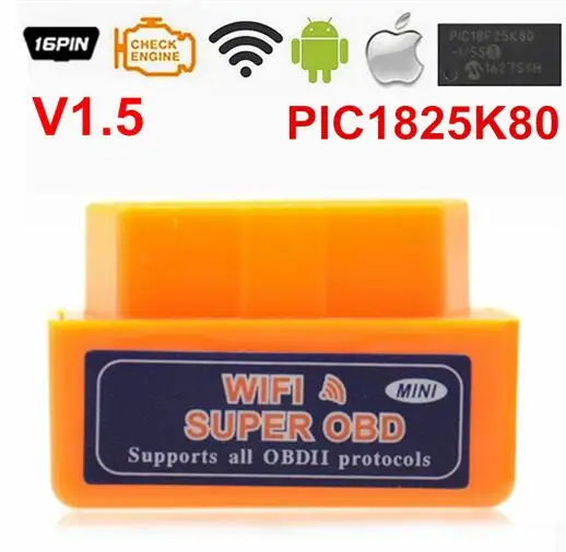 Универсальный OBD2 wifi ELM327 V 1,5 сканер для iPhone IOS автоматический OBDII сканирующий Инструмент OBD 2 ODB II ELM 327 V1.5 Wi-Fi ODB2 - Цвет: Синий