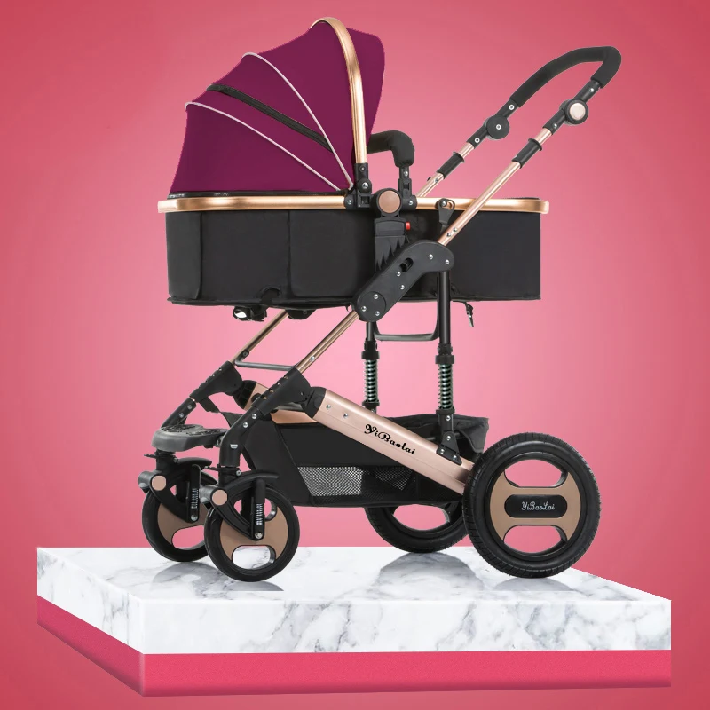 Многофункциональная коляска Babyfond 2 в 1 детская с высокой посадкой складная