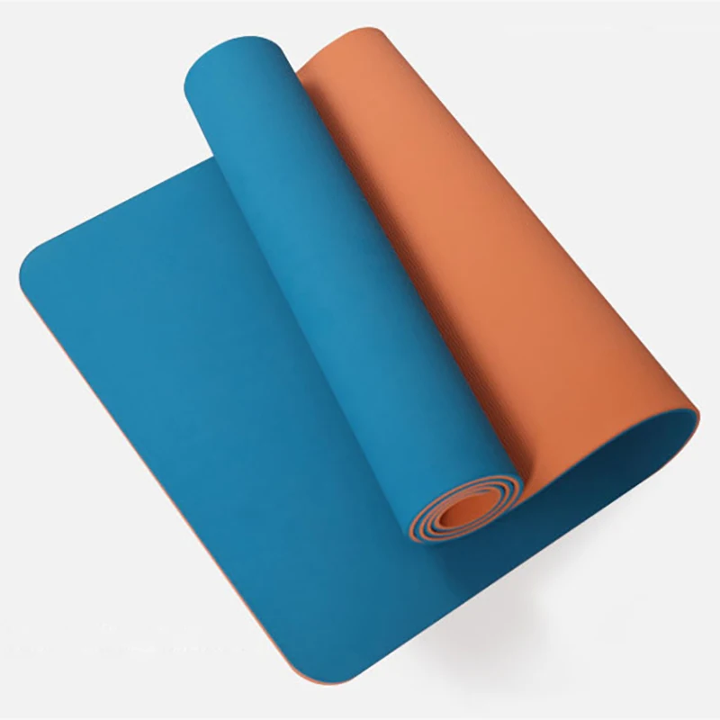 6 мм TPE Нескользящие коврики для йоги для фитнеса безвкусный фирменный коврик для пилатеса для тренажерного зала спортивные коврики колодки с сумкой для йоги ремень для йоги