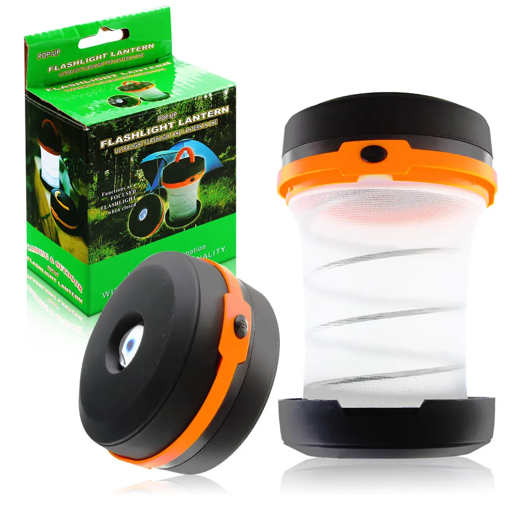 Adeeing Multifunction 3 Colors Retractable 5 LED Outdoor Waterproof Camping Lantern Portable