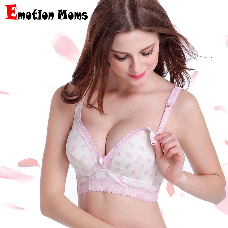 

Emotion Moms superior quality Wireless full cup Cotton Plus size Maternity Bra Feeding Breastfeeding Bra Nursing Bra Wire free