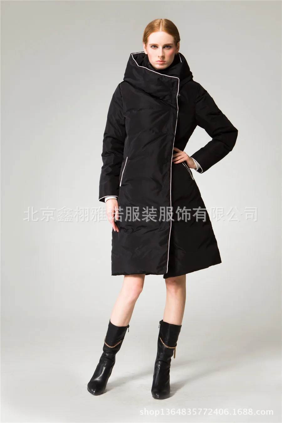 Зимний женский пуховик, Женская длинная Европейская модная зимняя одежда высокого качества, уплотненный большой размер, свободный пуховик 80588