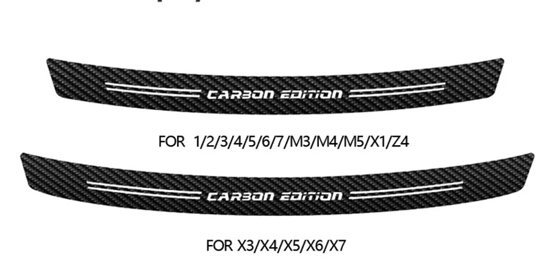 SRXTZM авто задний бампер багажник хвост губ защиты углеродного волокна наклейка, переводная картинка для машины Стайлинг для Bmw E60 E90 F30 F10 X1 X3 X5 X6 M3