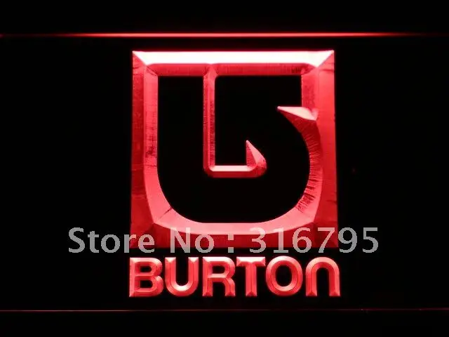 

b543 Burton Snowboarding LED Neon Sign with On/Off Switch 20+ Colors 5 Sizes to choose