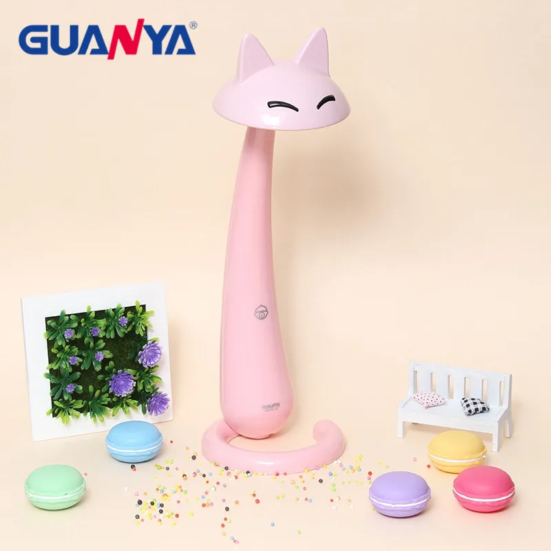 

GUANYA 7W Dimmable LED Desk Lamp Light Touch Switch Animal Cartoon/Cat Eye Protection LED Table Light Lamp Reading Lamp Light