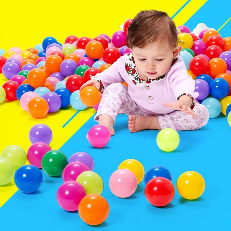 500 Pcs En Plastique Bebe Boules Piscine A Balles Ocean De Boule En Plastique De Bain Piscine De Jouer A La Balle Jouets Colore Doux En Plastique Enfants De Bain Jouets Px40