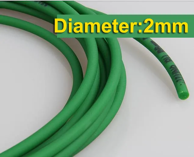 

10Meters/Lot Diameter:2mm Green PU Industrial Round Belt Conveyor Belt