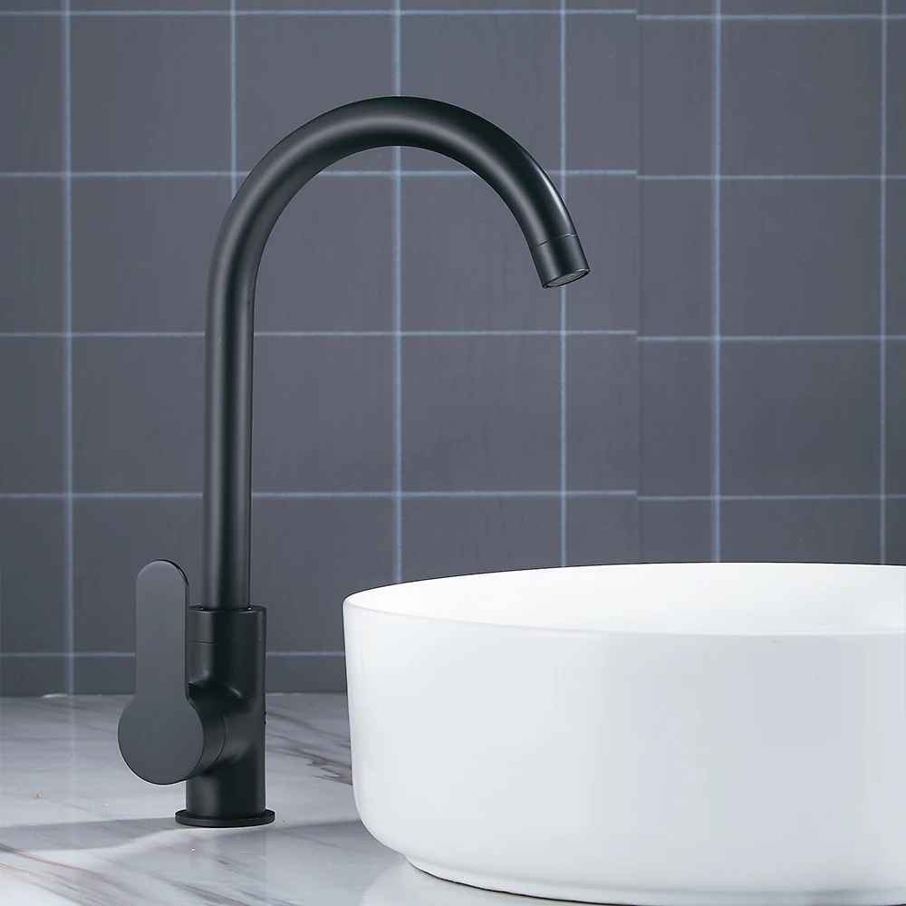 Modern Basin Faucets Black Sink Mixer Taps Kitchen Bathroom Taps