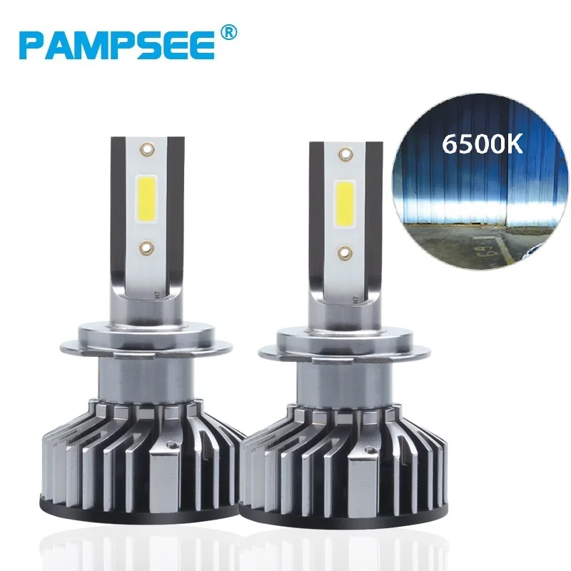 Светодиодная Автомобильная фара PAMPSEE H7, H4, H1, H11, H3, H13, 9005, HB3, 9006, HB4, 9004, 9007, 880, 72 Вт, 8000 лм, 12 В, 24 В, 6500 К, автомобильная фара, противотуманная фара