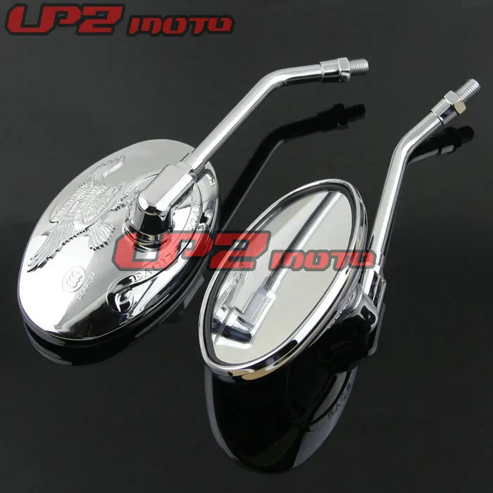 Для Honda КОНЬ 400 600 Magna 250 750 CA250 тени 400 серебряные зеркала заднего вида для мотоцикла с зеркало 1 пара