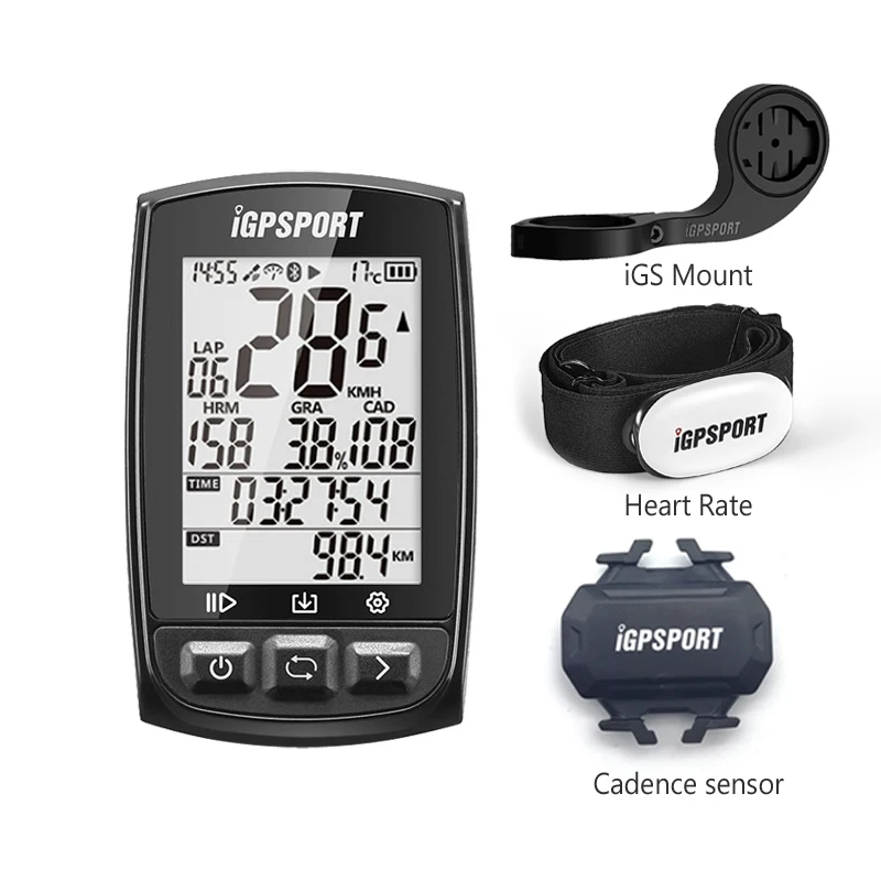 I gps порт gps велокомпьютер iGS50E с креплением IPX6 Водонепроницаемый компьютер для езды на велосипеде iGS Спидометр ANT+ Каденция и частота сердечных сокращений