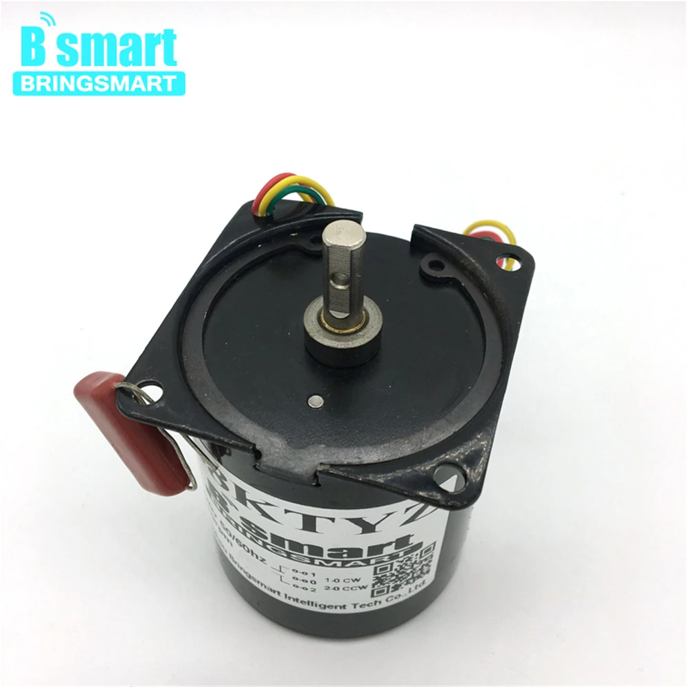 

Bringsmart 68KTYZ 2.5rpm Reversible Reducer Gear Motor AC Electric Motor 220V Permanent Magnet Synchronous AC Motor Low Speed