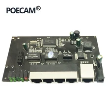 desktop wall mount 5 port POE switch 65w IEEE802.3af/at USB Hub 960P/1080P HD ip Camera NVR Mini PC Buletooth wifi