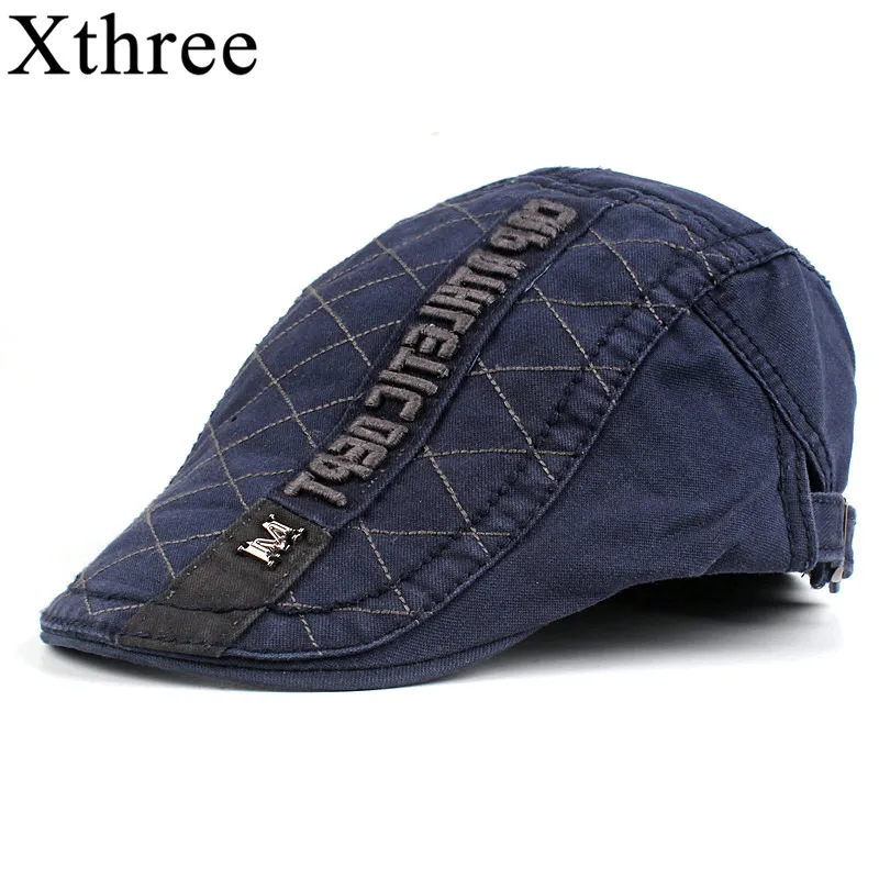 

Xthree Fashion Men's newsboy Cap Cotton Berets casquette Hats for Men Visors Sun hat Gorras Planas Caps Adjustable