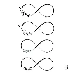 Новинка 2019 года Классическая водостойкая ложная временная татуировка наклейка для тела татуировка черная бесконечная Маленькая