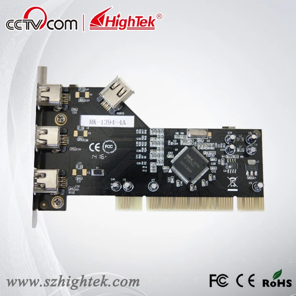HighTek 1394A PCI video card, 4 port 1394A PCI card, IEEE 1394 card-in ...