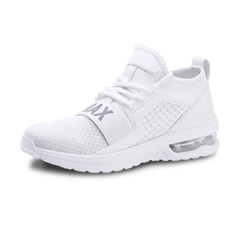 Medium Cut Men Sneakers White Breathable Mesh Running Shoes For Man Air